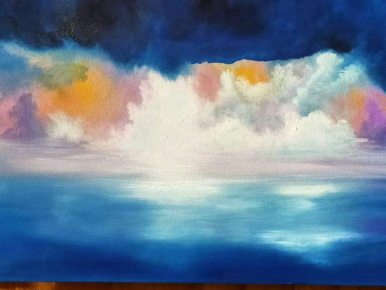 Original Abstract Seascape Painting by Nella Alao