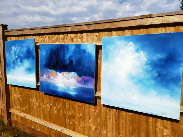 Original Abstract Seascape Painting by Nella Alao