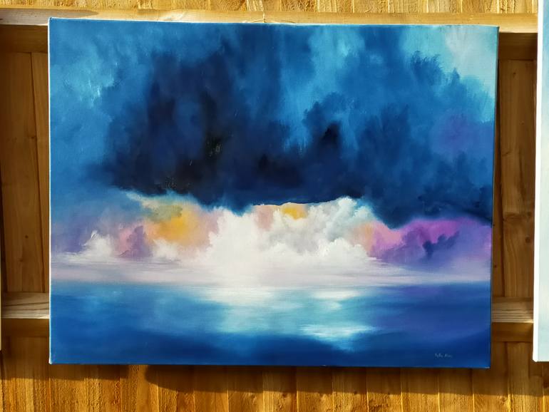Original Abstract Seascape Painting by Nella Alao