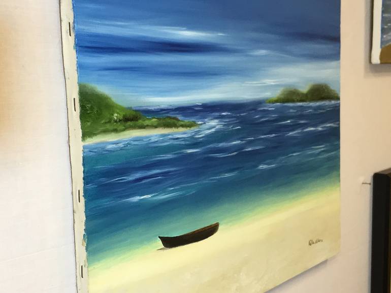 Original Beach Painting by NELLA ALAO