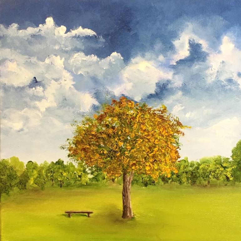 Happy Tree Painting by NELLA ALAO Saatchi Art