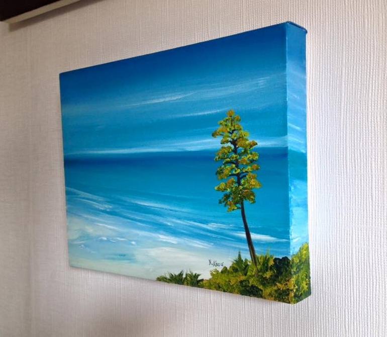 Original Impressionism Beach Painting by NELLA ALAO