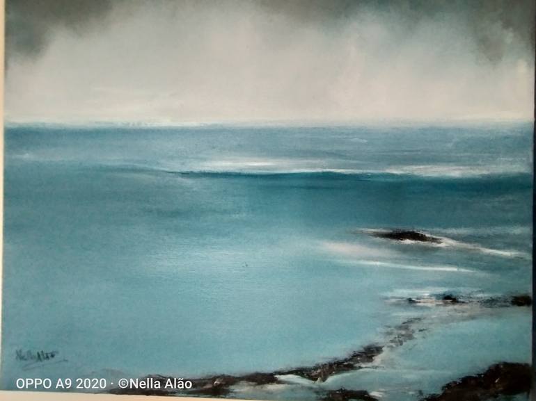 Original Impressionism Seascape Painting by NELLA ALAO