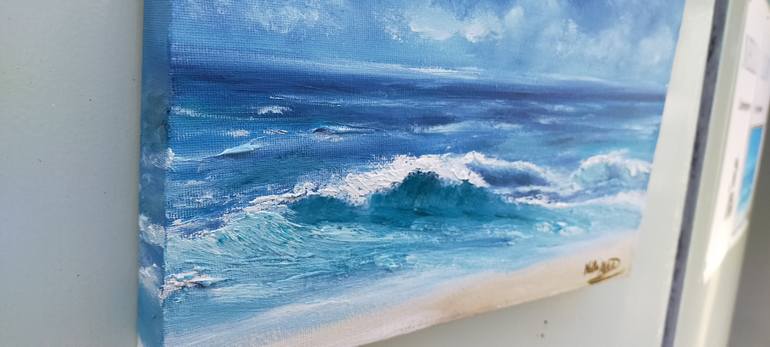 Original Impressionism Seascape Painting by Nella Alao