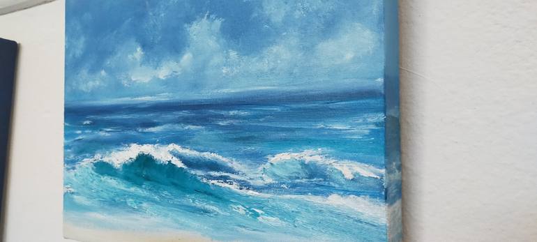 Original Impressionism Seascape Painting by Nella Alao