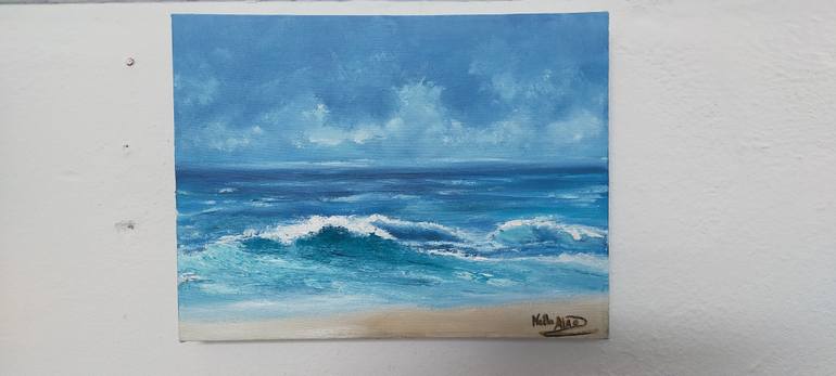 Original Impressionism Seascape Painting by Nella Alao
