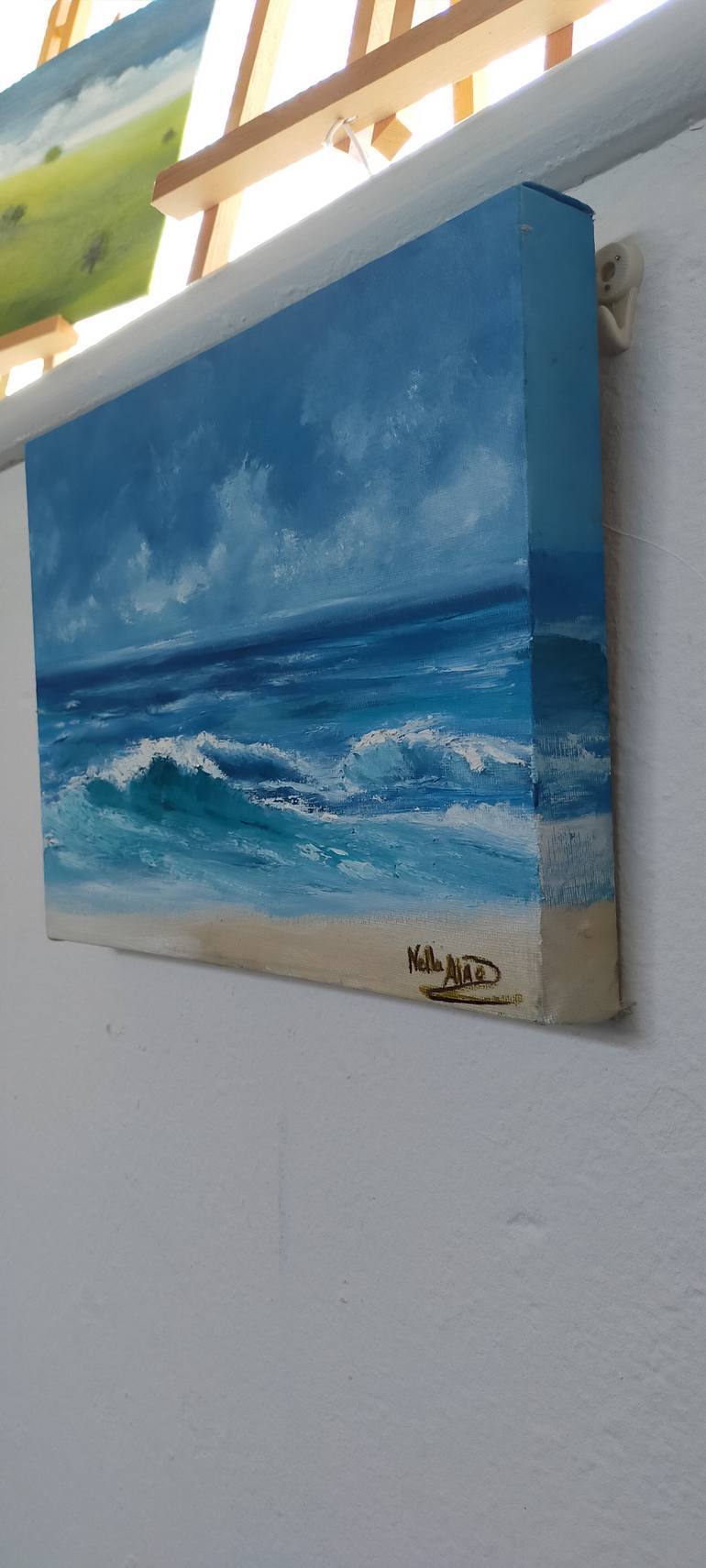 Original Impressionism Seascape Painting by Nella Alao