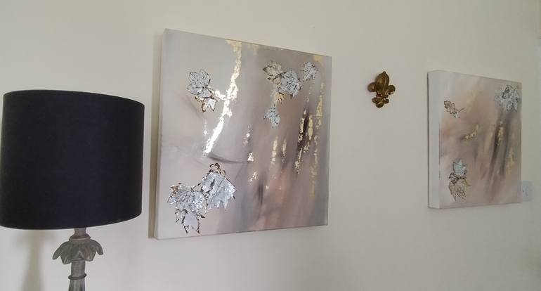 Original Abstract Floral Painting by Nella Alao