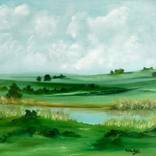 Next to the River at South Downs (framed) by NELLA ALAO