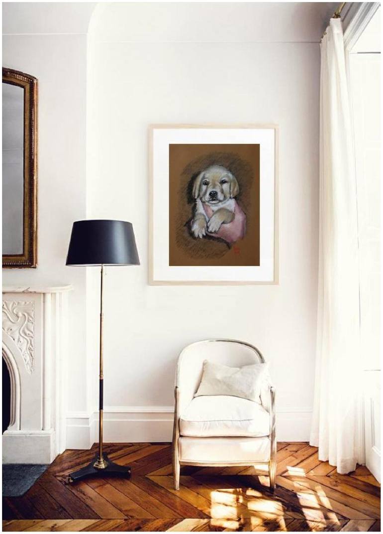 Original Realism Dogs Painting by Kerry Anne Sullivan