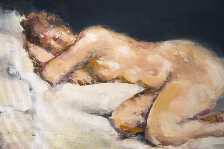 Original Figurative Nude Painting by Pauline Zenk