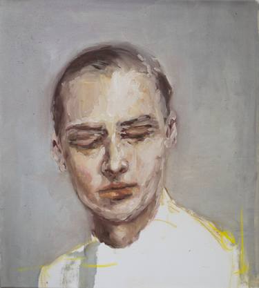 Portrait of a man with closed eyes thumb