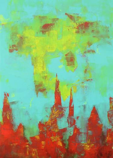 Original Abstract Expressionism Abstract Paintings by Pinar Akbaba