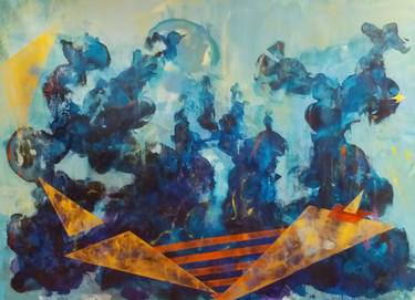 Original Modern Abstract Paintings by Pinar Akbaba