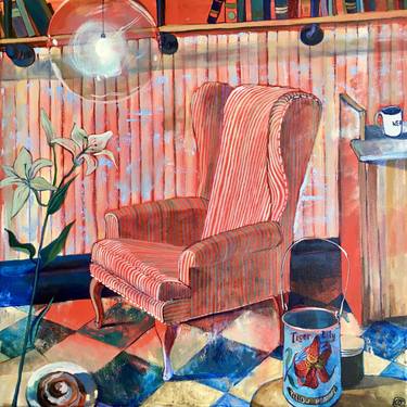Original Expressionism Interiors Paintings by Olga Sushkova-Hunyadi