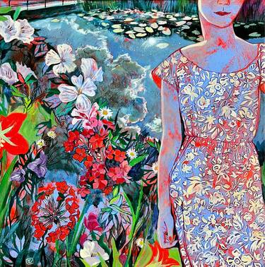 Original Floral Painting by Olga Sushkova-Hunyadi