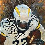 Football LaDainian Tomlinson Painting by Mike Halem