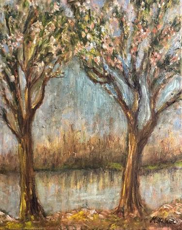 Original Impressionism Landscape Painting by Mike Halem