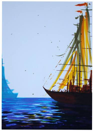 Print of Boat Drawings by ravikumar as