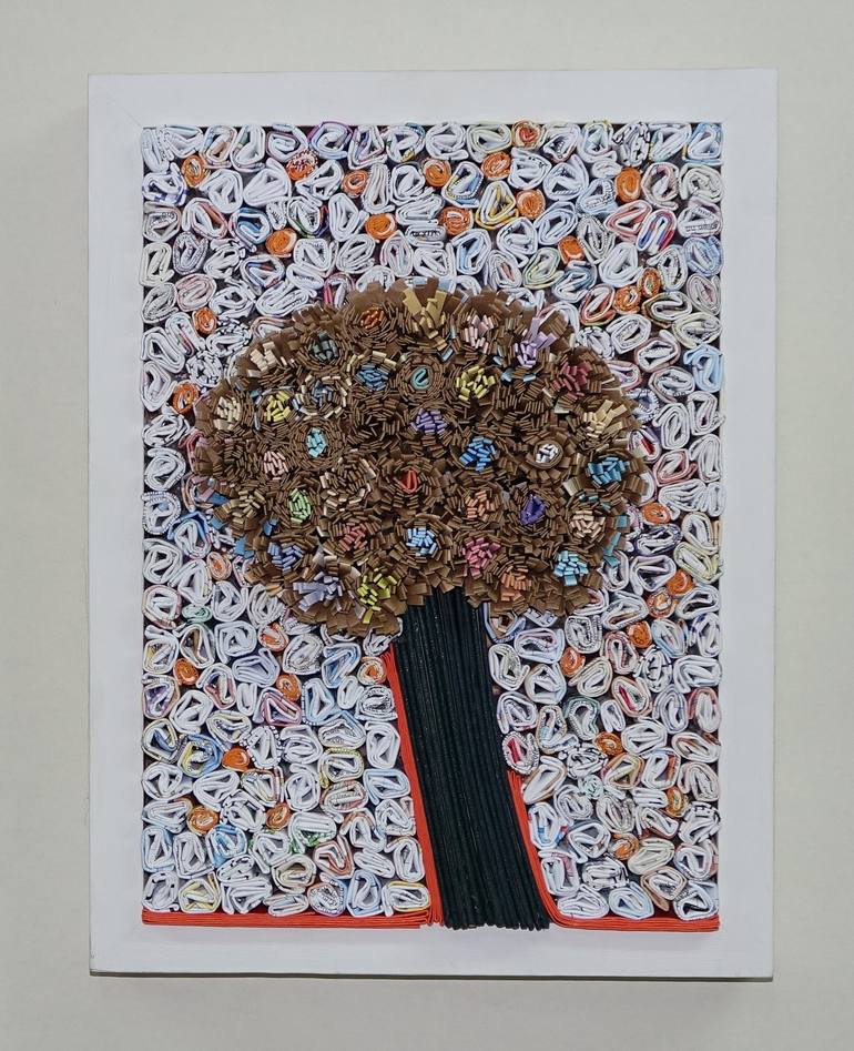 Print of Abstract Tree Installation by Moshe Gordon
