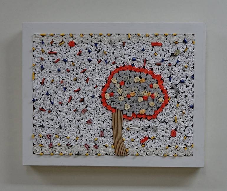 Print of Abstract Tree Installation by Moshe Gordon