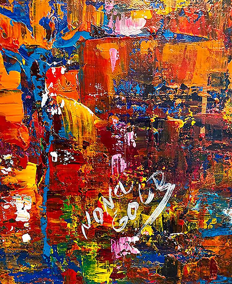 Original Abstract Expressionism Fantasy Painting by Nona Gold