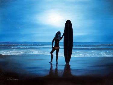 Original Portraiture Beach Paintings by Larry Wall