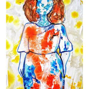 Silhouette of a woman- Abstract Expressionism