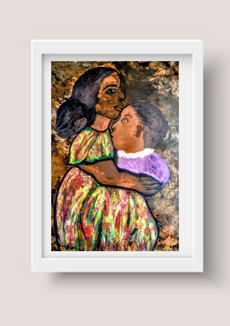 Original Abstract Expressionism Abstract Painting by Enyadike Miabo