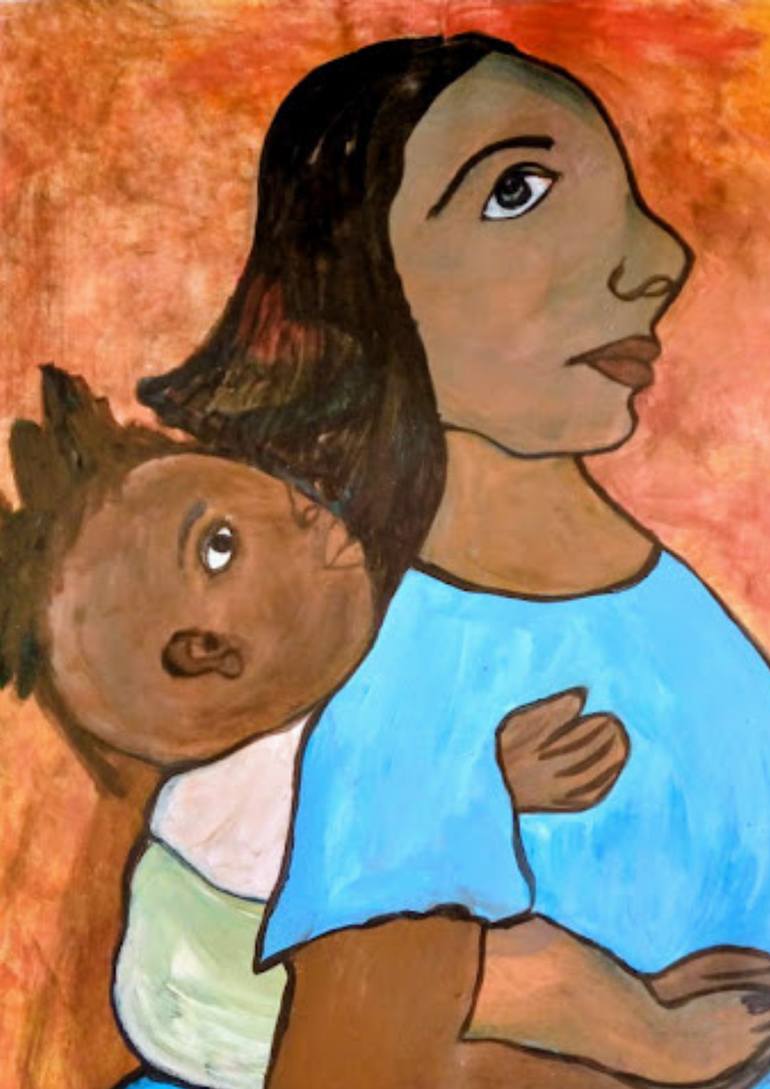 Original Abstract Expressionism Abstract Painting by Enyadike Miabo