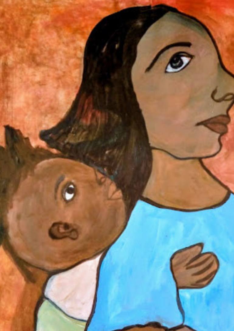 Original Abstract Expressionism Abstract Painting by Enyadike Miabo