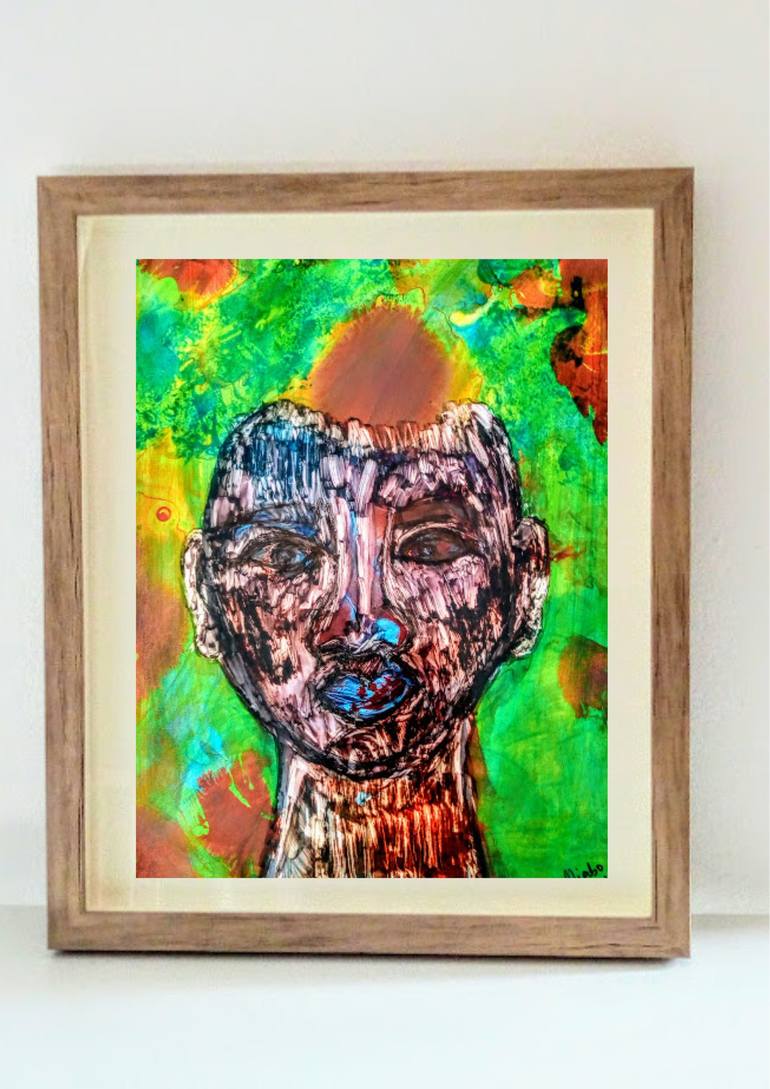 Original Abstract Expressionism Abstract Painting by enyadike miabo