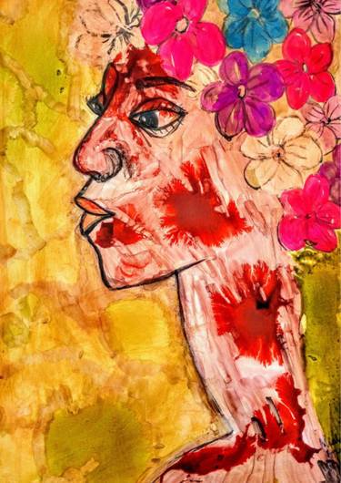 Flower lady- Abstract Expressionism thumb