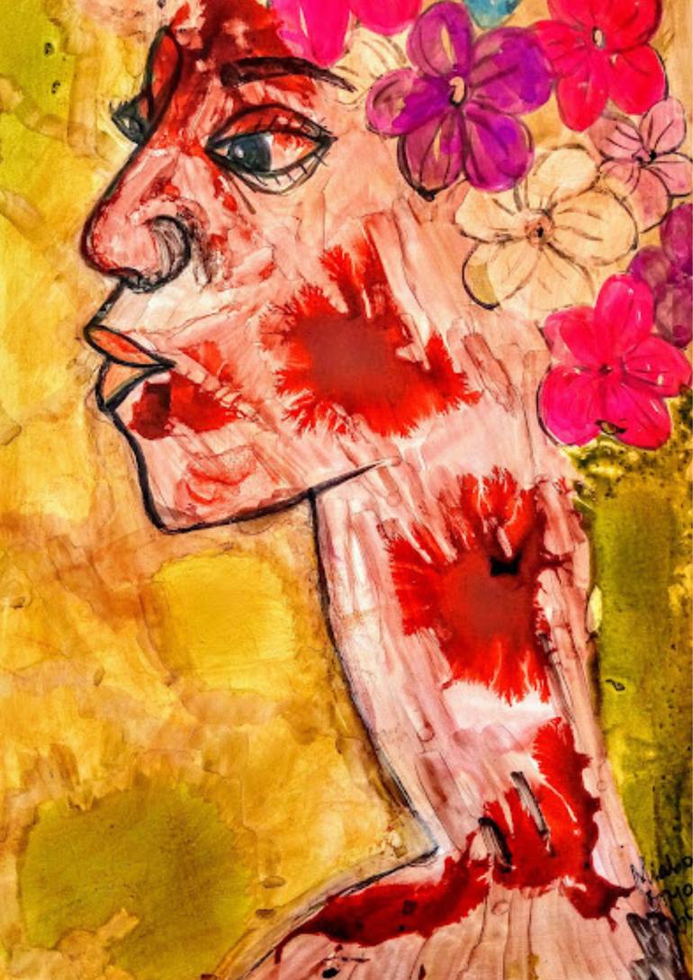 Original Abstract Expressionism Abstract Painting by Enyadike Miabo