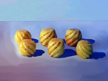 Original Abstract Food Paintings by Larry Coffin
