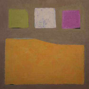 Ochre Field: Three floating squares thumb