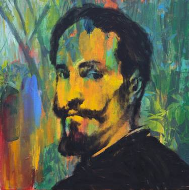 Original Expressionism Portrait Paintings by JOSE  ANTONIO HINOJOS MORALES