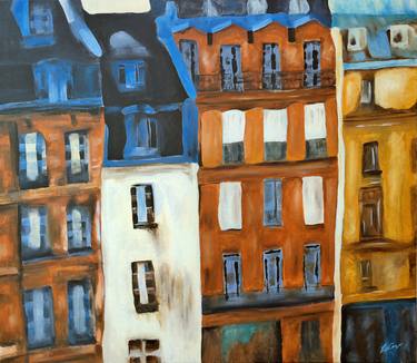 Original Abstract Architecture Paintings by Tray LaCaze