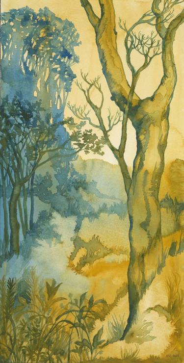 Original Illustration Tree Paintings by Kathryn St Clair