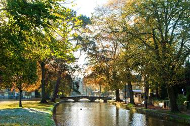 Bourton on the Water Autumn Trees Cotswolds thumb