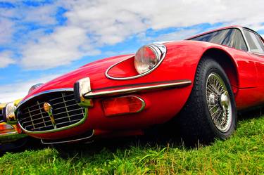 Red E-Type Jaguar Classic Motor Car thumb