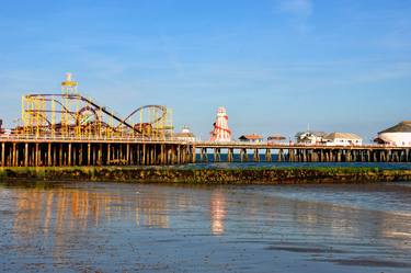 Clacton On Sea Pier And Beach Essex UK thumb