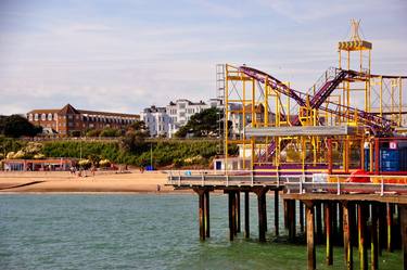 Clacton On Sea Pier And Beach Essex UK thumb