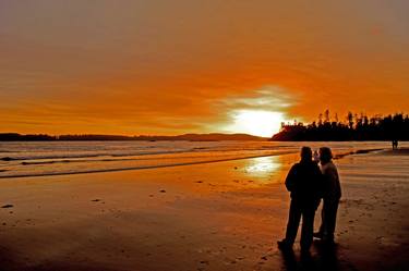 Sunset Long Beach Tofino Vancouver Island Canada thumb