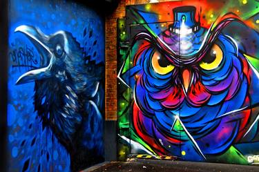 Bird Graffiti Street Art Camden Town London thumb