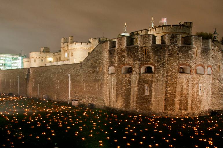 Original Architecture Photography by Andy Evans Photos | Contemporary Art on Paper | Tower of London Beyond The Deepening Shadow