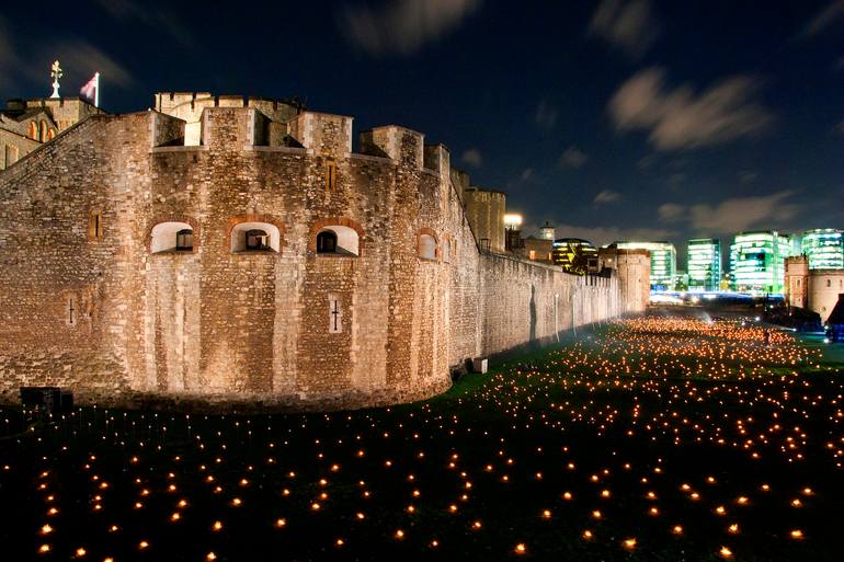Original Architecture Photography by Andy Evans Photos | Contemporary Art on Paper | Tower of London Beyond The Deepening Shadow