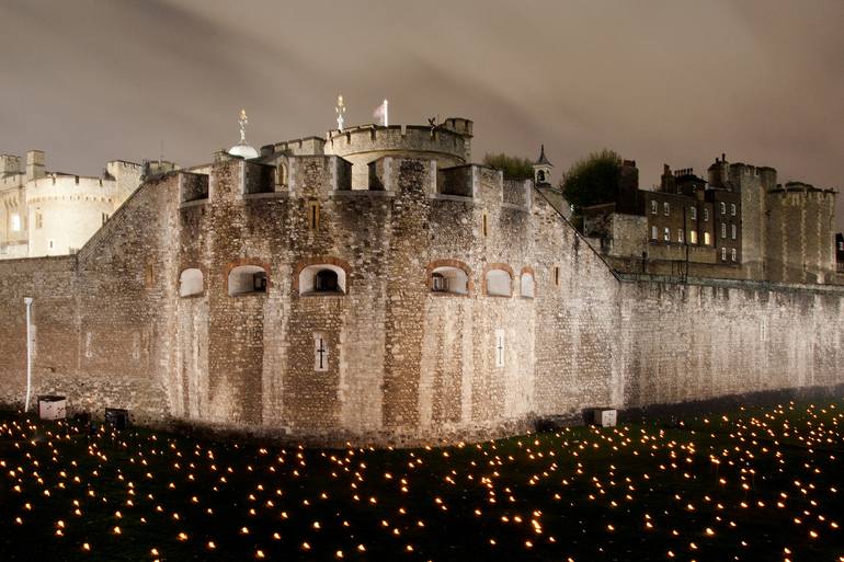 Original Architecture Photography by Andy Evans Photos | Contemporary Art on Paper | Tower of London Beyond The Deepening Shadow
