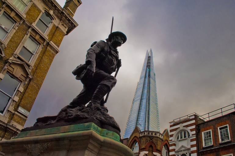Original Architecture Photography by Andy Evans Photos | Modernism Art on Paper | St Saviour's War Memorial and The Shard