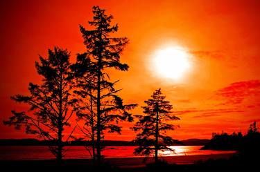 Sunset Long Beach Tofino Vancouver Island Canada thumb